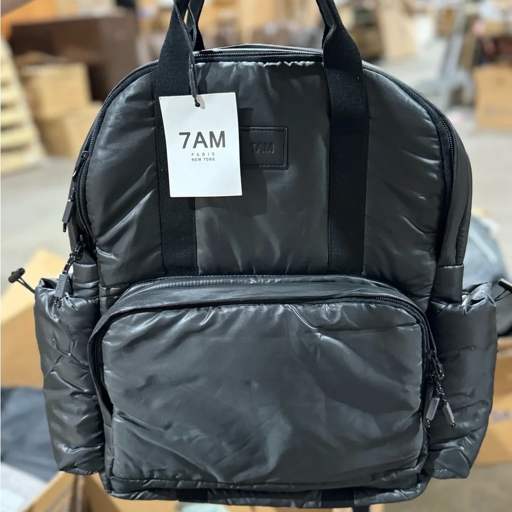 7am Enfant Black Diaper Bag Backpack Sydney